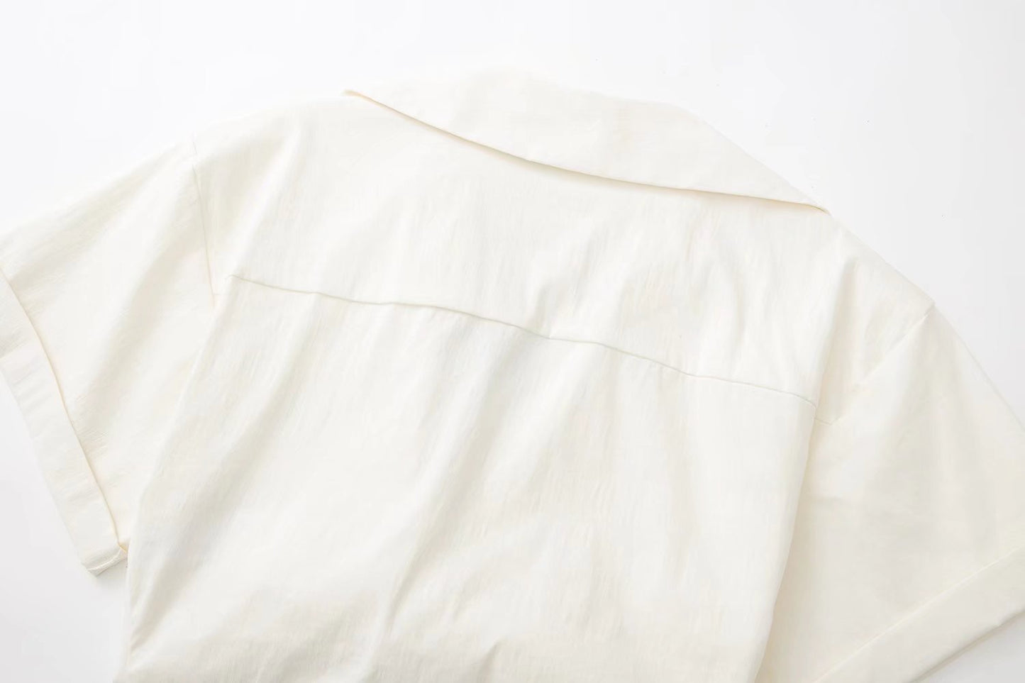 Coastal Cream Linen Cropped Top