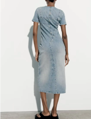 Coastal Line Jean Dress