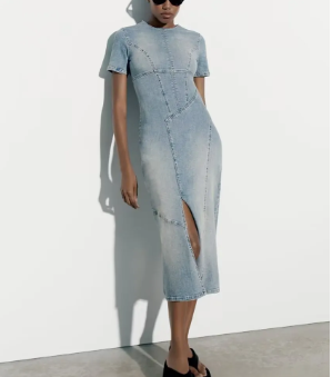 Coastal Line Jean Dress