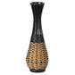 Bamboo & Black Woven Vase