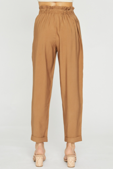 Bamboo Flare Button Cropped Pant