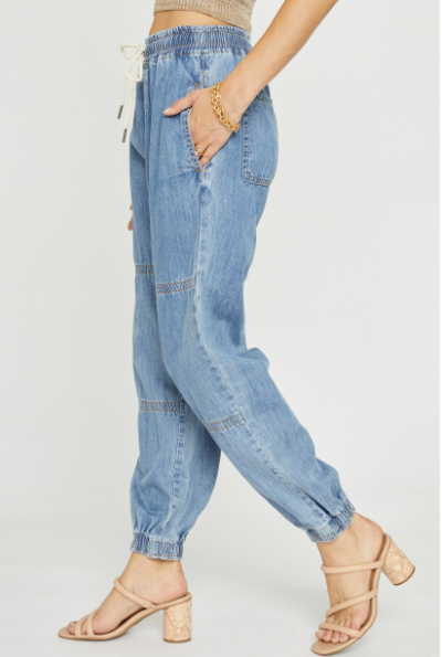 Bamboo Link Washed Denim Pant