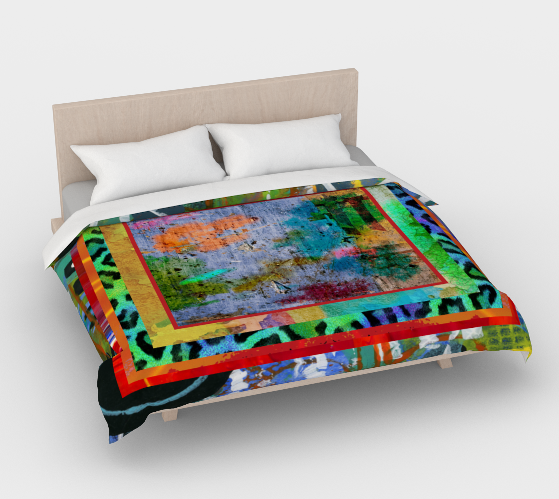 Graffiti Leopard Duvet Cover