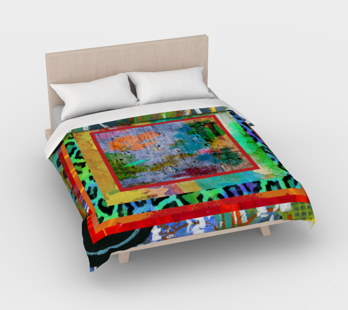 Graffiti Leopard Duvet Cover