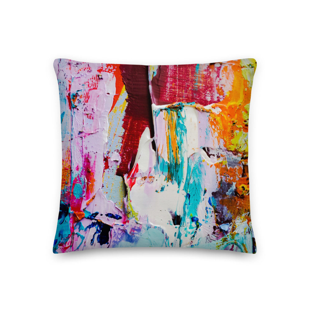 Graffiti Pink Paint Pillow