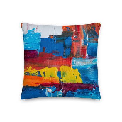 Graffiti Aqua Paint Pillow