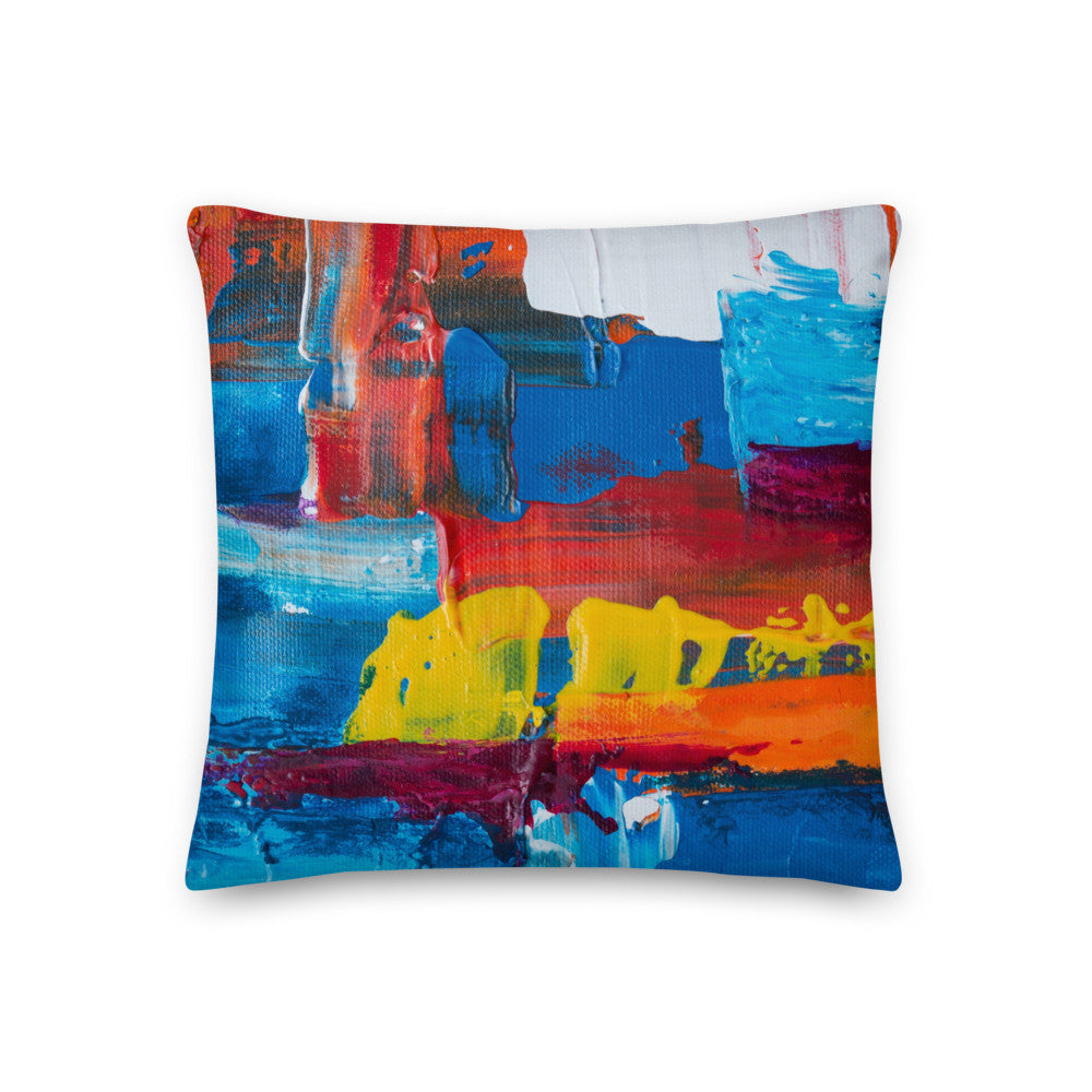 Graffiti Aqua Paint Pillow