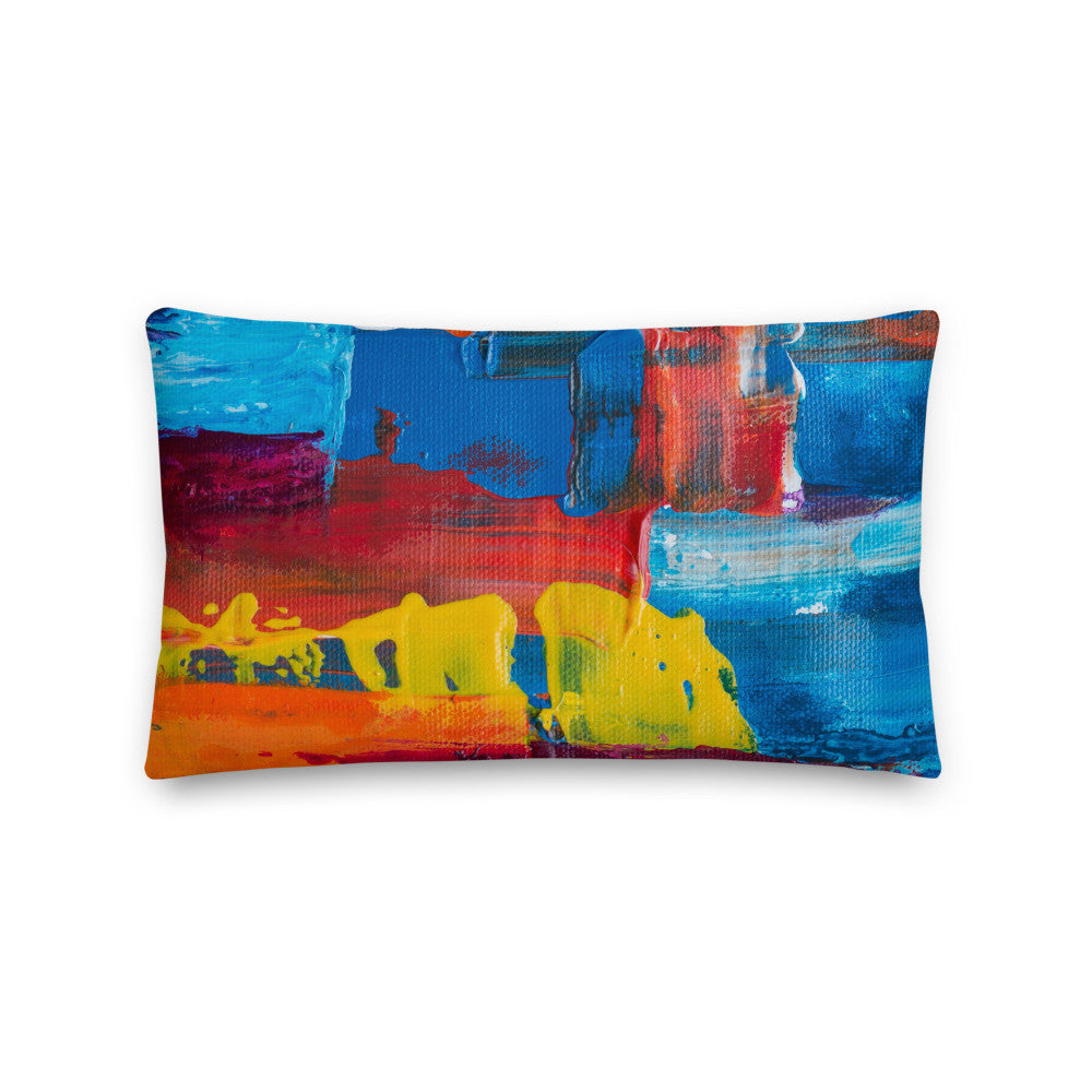 Graffiti Aqua Paint Pillow